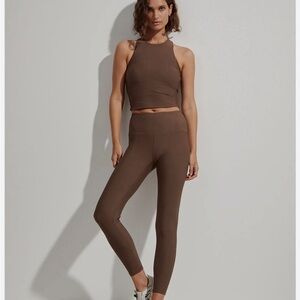 Varley - Let's Move Rib High Legging 25 - Carob colour